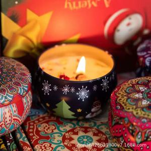 ست شمع معطر با قوطی‌های طرح‌ دار