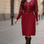 پیراهن جاکتی زنانه راسته زمستانی