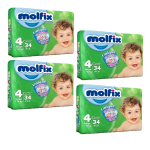 پوشک بچه مولفیکس سایز 4 کد PK04434 بسته 34 عددی مجموعه 4 عددی