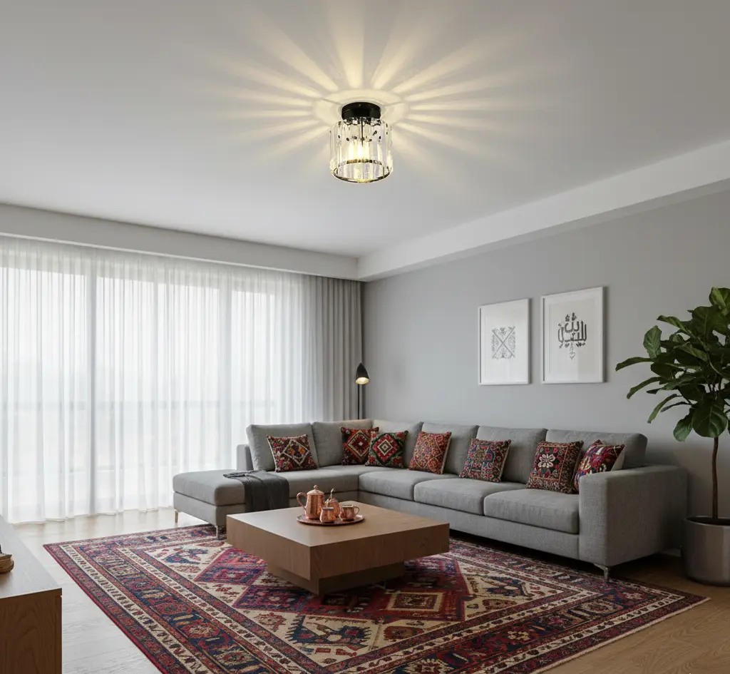 چراغ سقفی کریستالی LED مدرن نوردیک