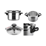 دیگ بخارپز ۳ لیتری آلومینیومی جلا داده شده