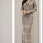 ست جاکت و دامن بافتی زنانه راسته