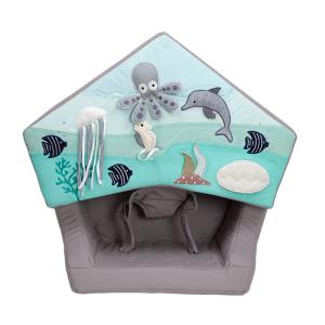 صندلی مبل کودک مخملی شکل پنج ضلعی