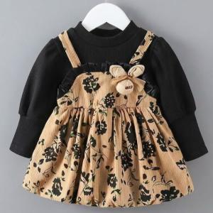 ست پیراهن و سارافون فانتزی مدل گل‌ گندم