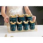 سِت لوکس مصالح دانی ۸ تکه با استند طلایی