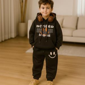 ست دو تکه هودی و پتلون زمستانی خاکی