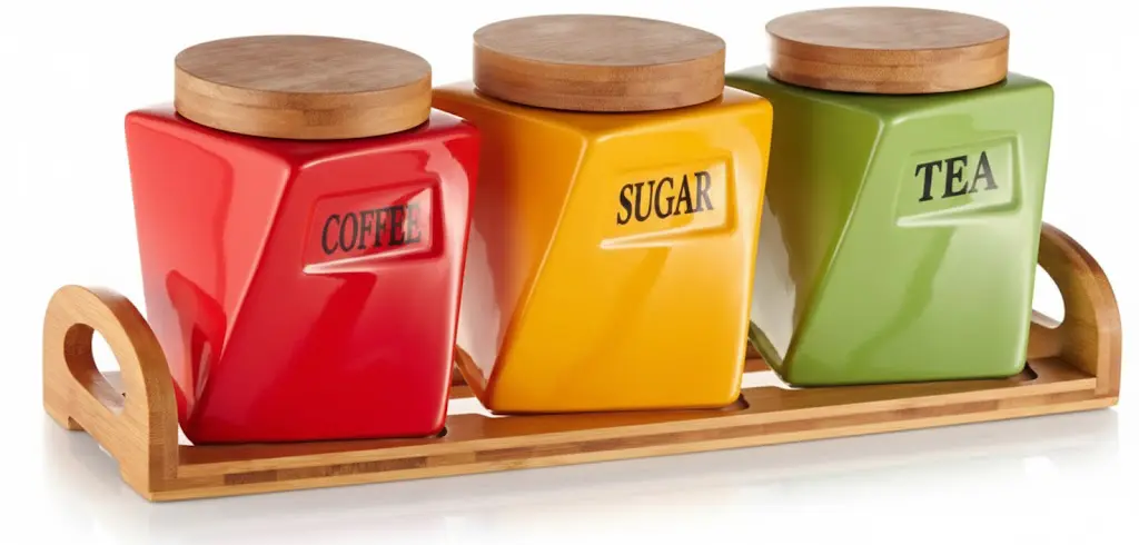 ست چای و بوره سرامیکی رنگی