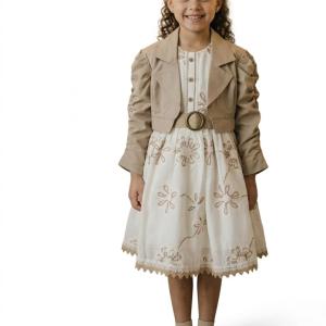 ست دو تکه پیراهن و کرتی مدل رویال گلد