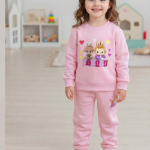 ست دو تکه جاکت و پتلون لامه صورتی