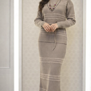 ست دو‌تکه بافت با طراحی نوارهای برجسته