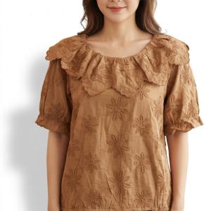 بلوز نخی خامک‌ دوزی مدل خورشید