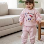 ست جاکت و پتلون نوزادانه طرح هلو کیتی