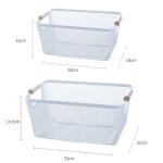 ست سه عددی سبد فلزی با دسته چوبی