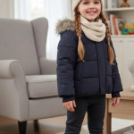 ست دو تکه کاپشن و شلوار زمستانی دخترانه