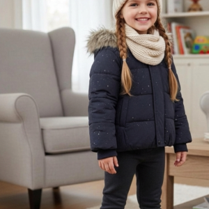 ست دو تکه کاپشن و شلوار زمستانی دخترانه