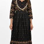 پیراهن نخی مدل سنتی مروارید