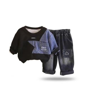 ست دو تکه نخی کوبایی مدل بلک جین