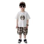 ست دو تکه بلوز و نیکر مدل مانستر چک