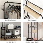 استند لباس فلزی چرخ دار