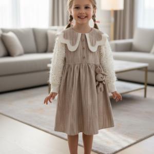 پیراهن مجلسی دخترانه طرح عیدی