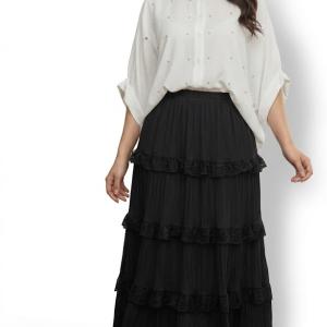 ست پیراهن یخن‌ قاق و دامن خامک‌ دوزی