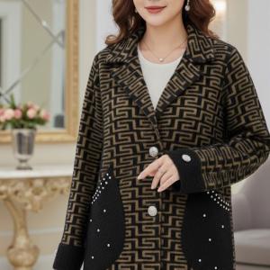 بالاپوش لامه فصلی با طرح هندسی