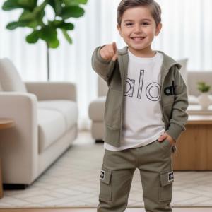 ست سه تکه خزانی کلاه دار