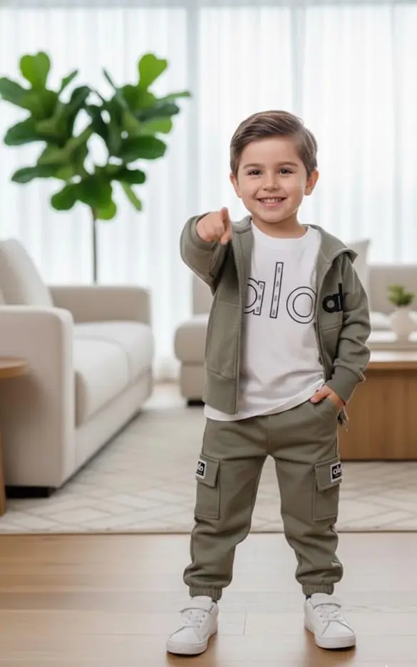 ست سه تکه خزانی کلاه دار