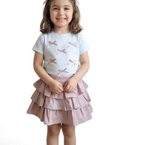 ست دو تکه بلوز و دامن مدل پینک ریبون