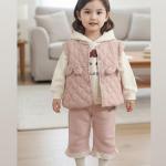 ست سه تکه هودی، واسکت و پتلون لامه دخترانه