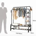 استند لباس فلزی چرخ دار