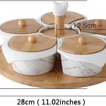 ست میوه خوش سنگی با چوکات چوبی