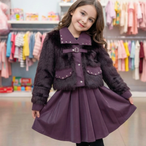 ست سه تکه جاکت، دامن و شلوار دخترانه