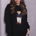 پیراهن بافت طرح خرس عروسکی