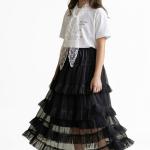 ست دو تکه بلوز و دامن جالی مدل لِیدی استار