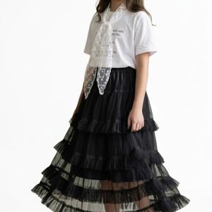 ست دو تکه بلوز و دامن جالی مدل لِیدی استار