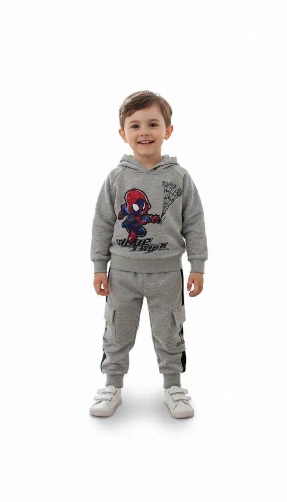 ست بلوز و پتلون کلاهدار طرح مرد عنکبوتی