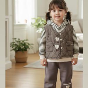 ست سه تکه جاکت، واسکت و پتلون دخترانه