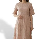 پیراهن بلند نخی با طرح اسلیمی و سنتی