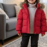 ست سه تکه جمپر زمستانی و جاکت کلاه‌ دار