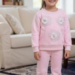 ست جاکت و شلوار لامه دخترانه طرح گل