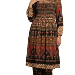 پیراهن و شلوار نخی طرح کتیبه