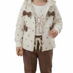 ست سه پارچه دخترانه مدل پاپیونی