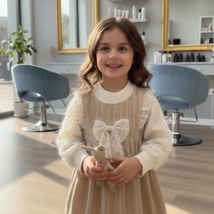 پیراهن فصلی دخترانه طرح مروارید