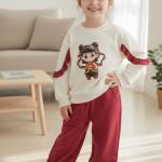 ست بلوز و پتلون دخترانه طرح عروسکی