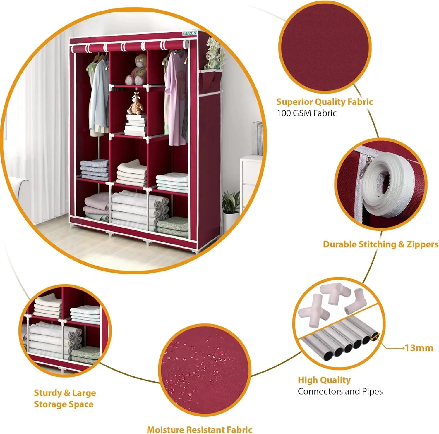 الماری سیار و مدرن با چوکات فلزی