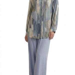 ست دو تکه یخن قاق و شلوار نخی