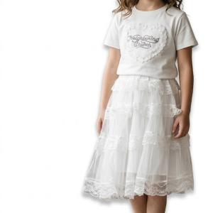 ست دخترانه بلوز و دامن توری مدل نایبرینگ