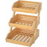 جای میوه و مواد غذایی ۳ طبقه چوبی