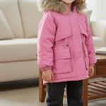 جاکت زمستانی دخترانه دو‌تکه با کلاه خزدار